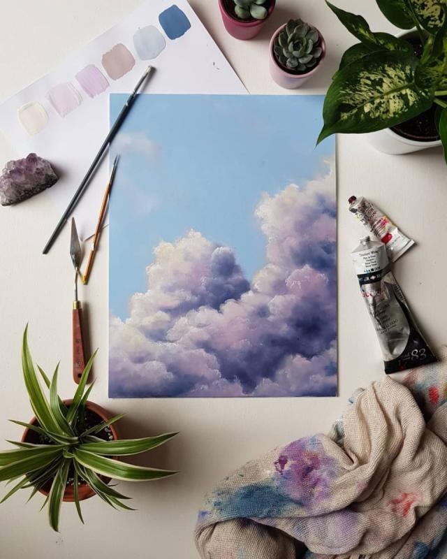 Мини пейзажи акварелью