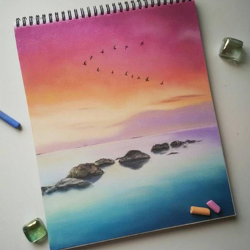 Рисунки акварелью в скетчбуке