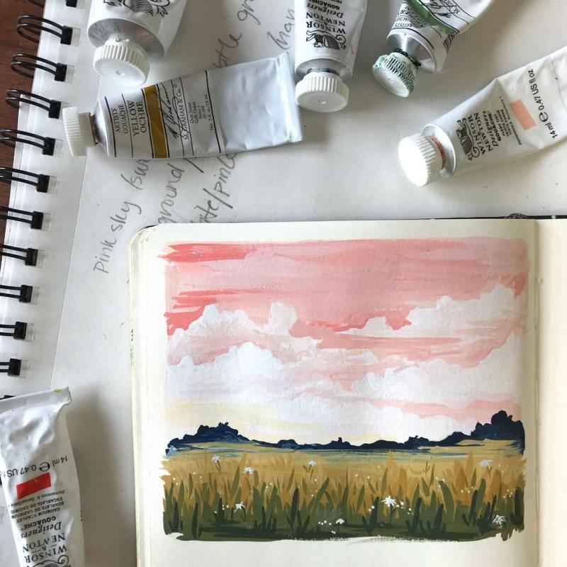 Маленькие рисунки акрилом