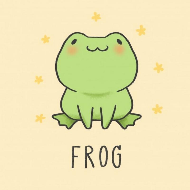 Милая лягушка для срисовки