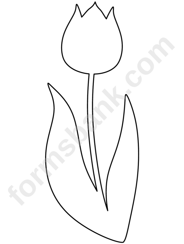 Шаблон тюльпана