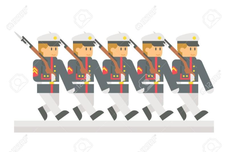 Солдаты маршируют