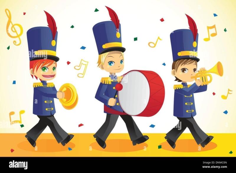 Дети маршируют