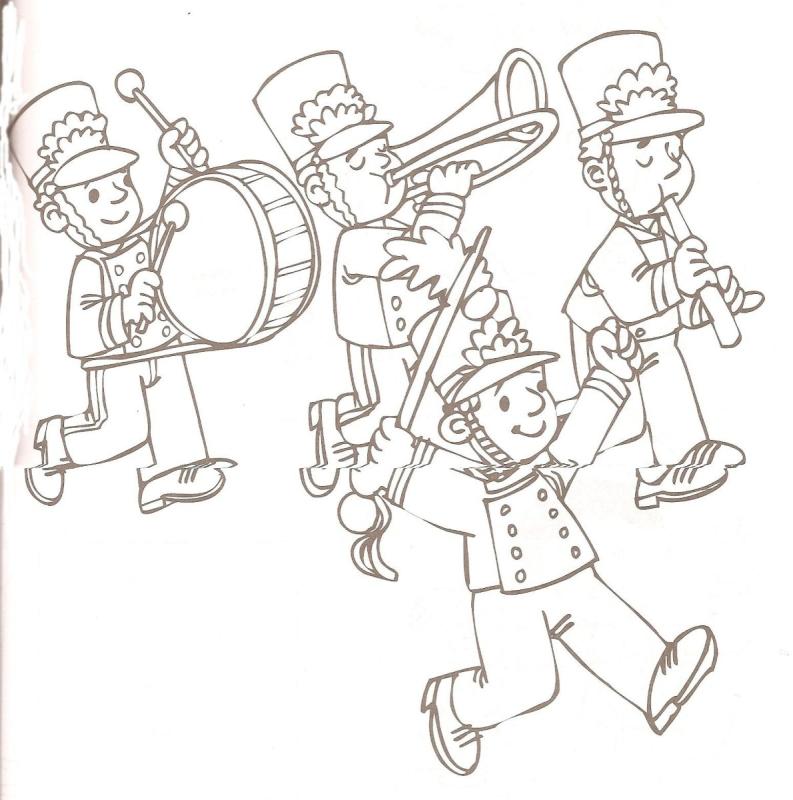Марш деревянных солдатиков раскраска для детей