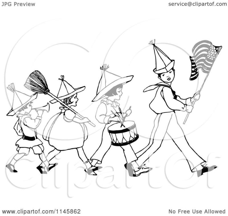 Детский марш раскраска