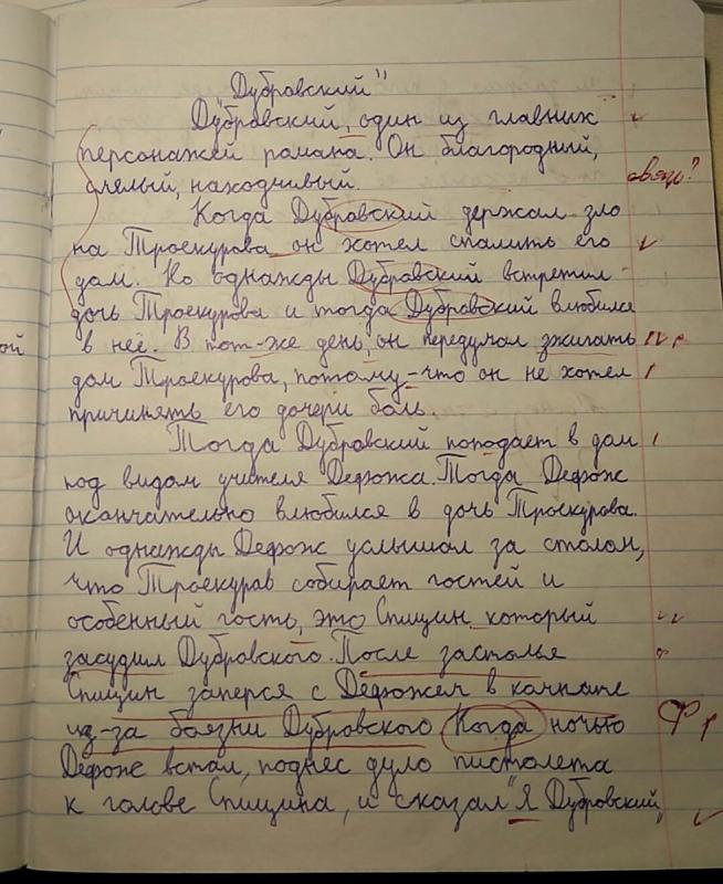 Зарисовки Пушкина к роману Дубровский