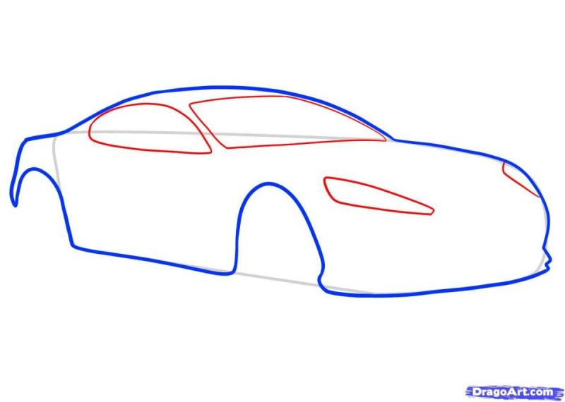 Рисунок машины несложный