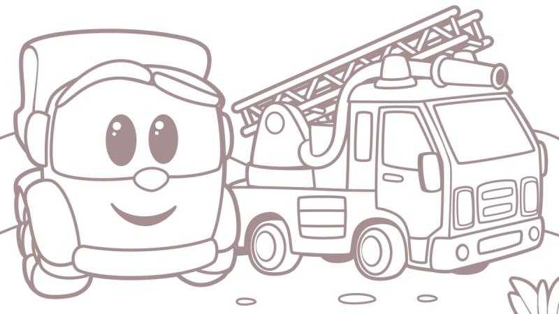 Раскраска пожарная машина