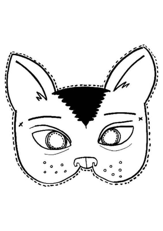 Новогодние маски раскраски