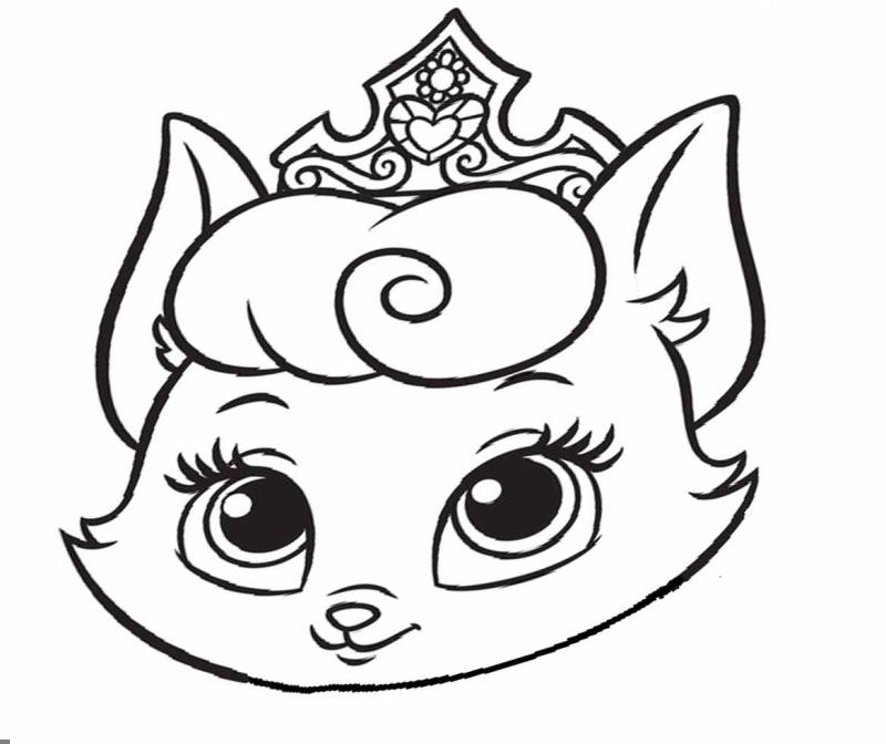 Маска кошечки раскраска