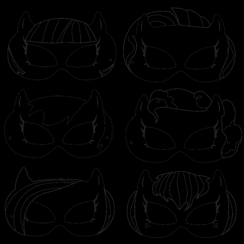 Маска котенка раскраска