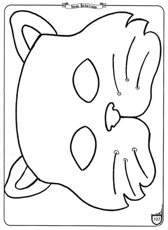 Маска кота для вырезания