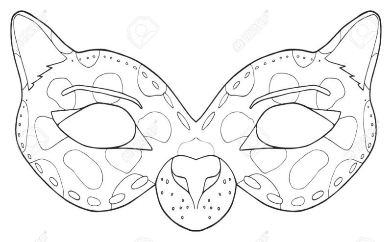 Маска пантеры раскраска