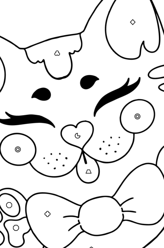 Маска котенка раскраска