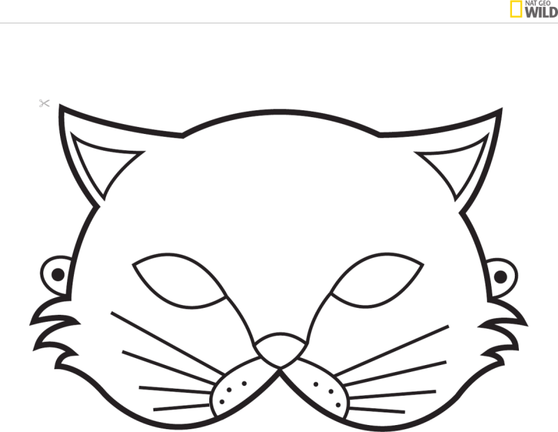 Маска кошки для раскрашивания
