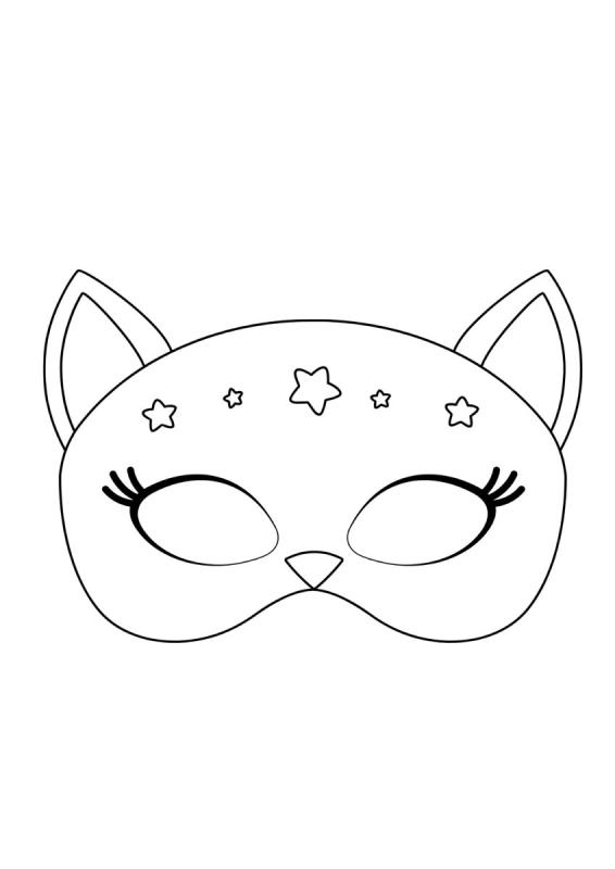 Раскраска маски для кукол