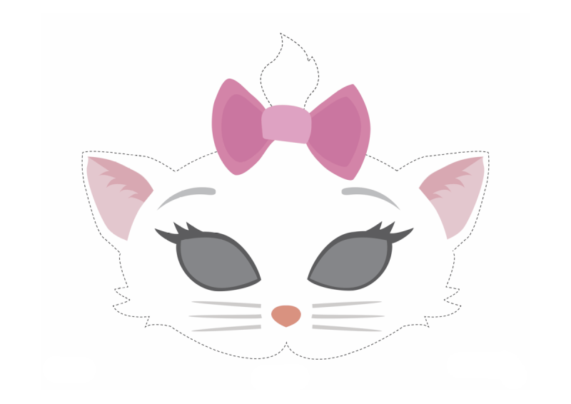 Маска кошки раскраска