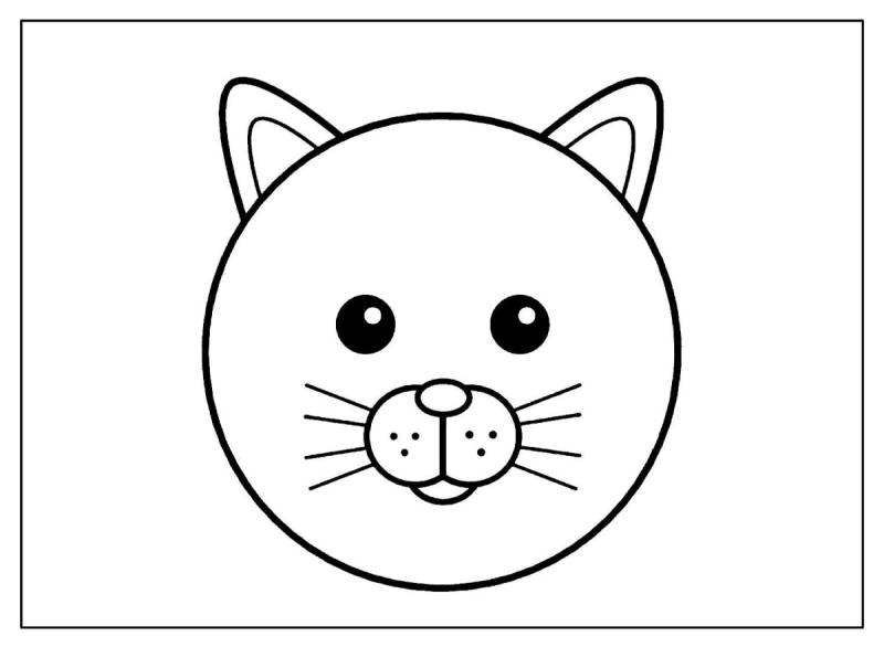 Мордочка кота раскраска