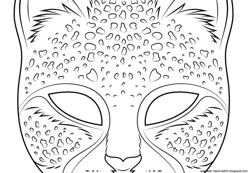Раскраска маска для девочек
