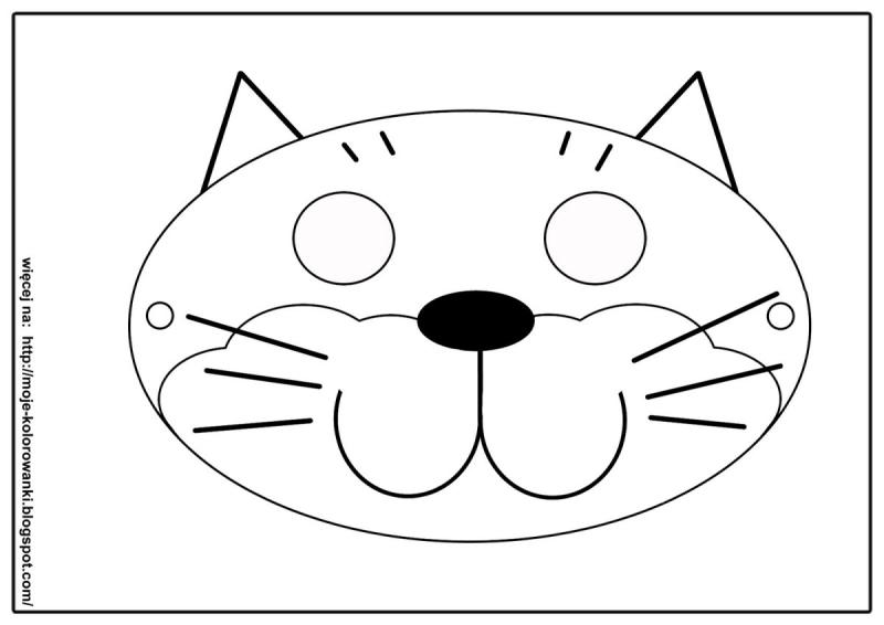 Маска с котом сбоку