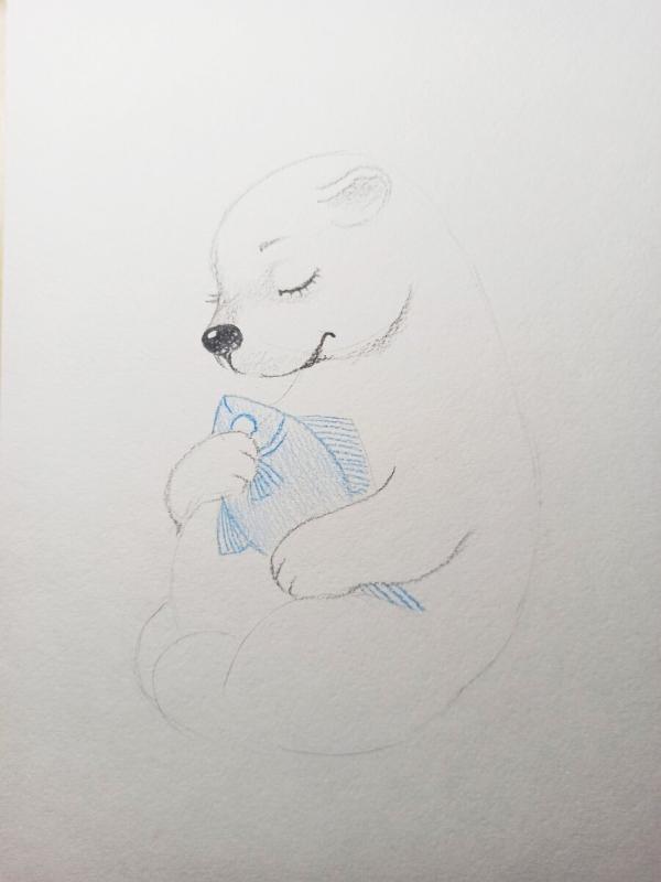 Медведь гравюра