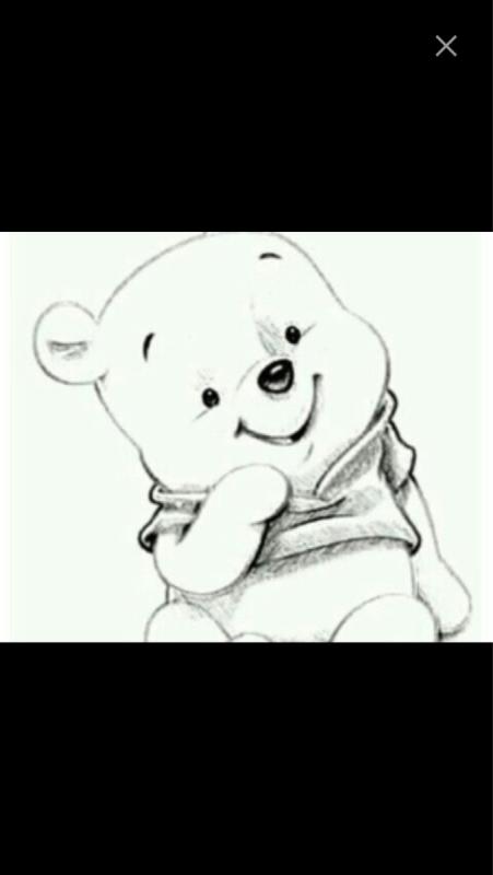 Мишка рисунок карандашом