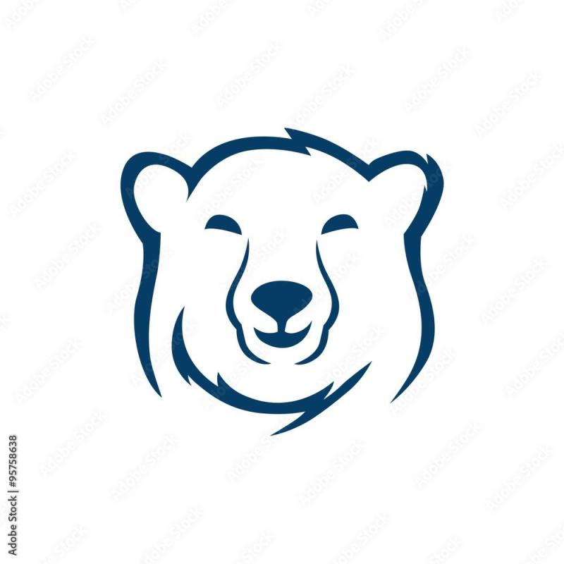 Силуэт головы медведя для логотипа