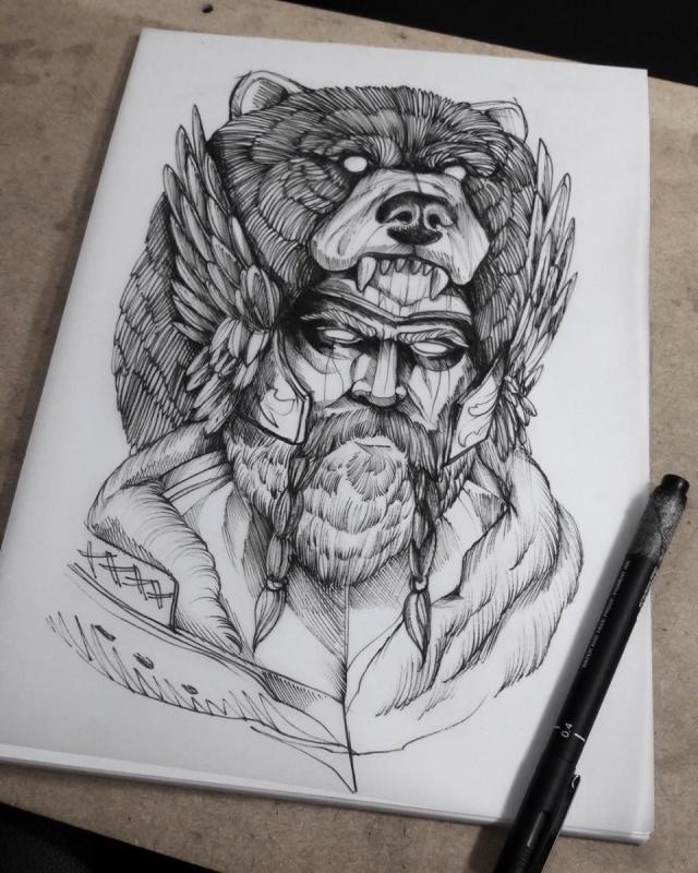 Велес тату эскизы