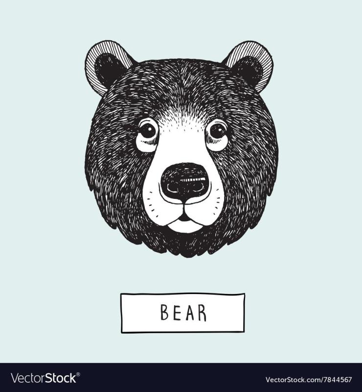 Номер для дома с медведем чертеж