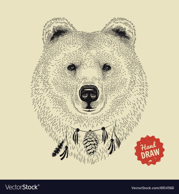 Стилизованный медведь на обложке