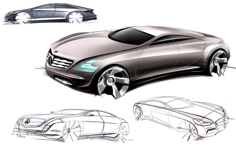 Мерседес Benz e63карандашом