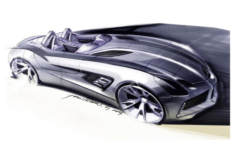 Мерседес AMG gt рисунок