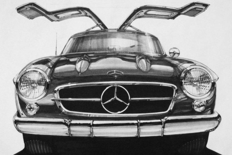 Мерседес Бенц с63 АМГ карандашом