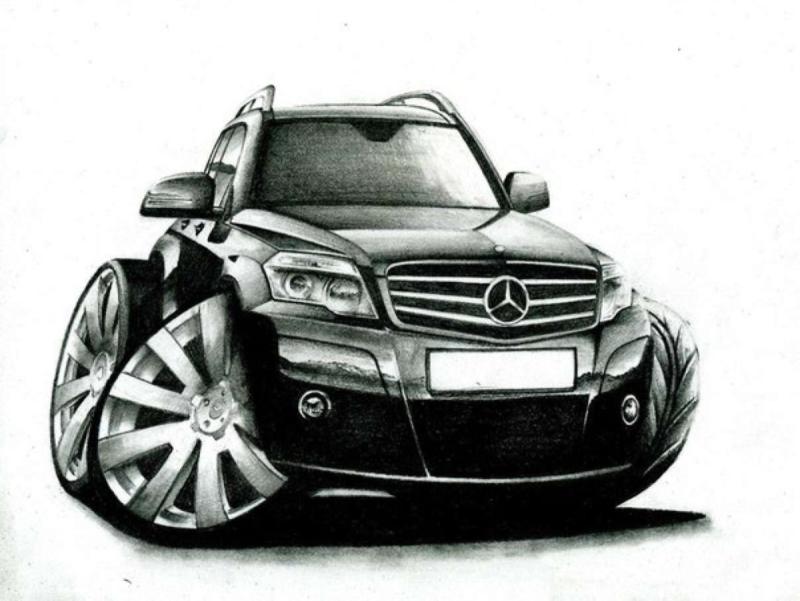 Мерседес-Бенц е63 АМГ карандашом