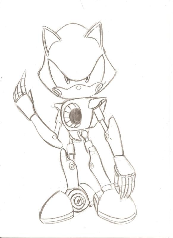 Раскраска Соник НАКЛЗ