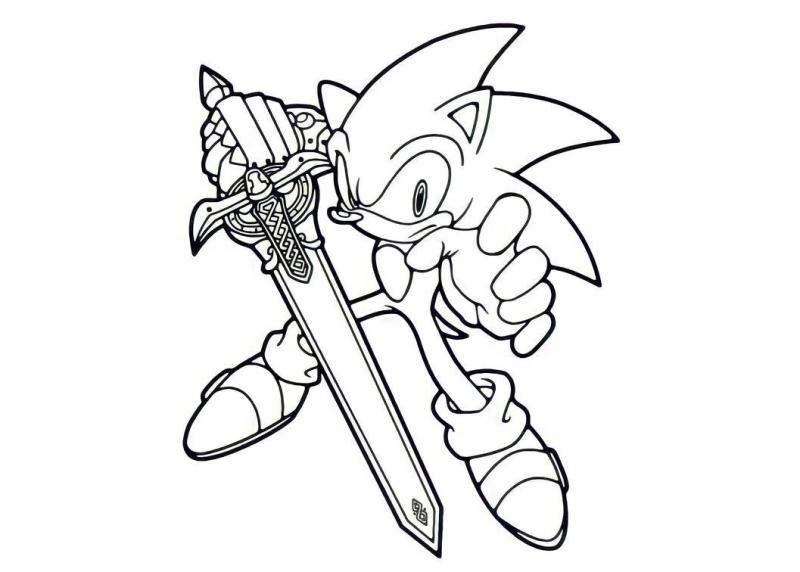 Метал Соник раскраска