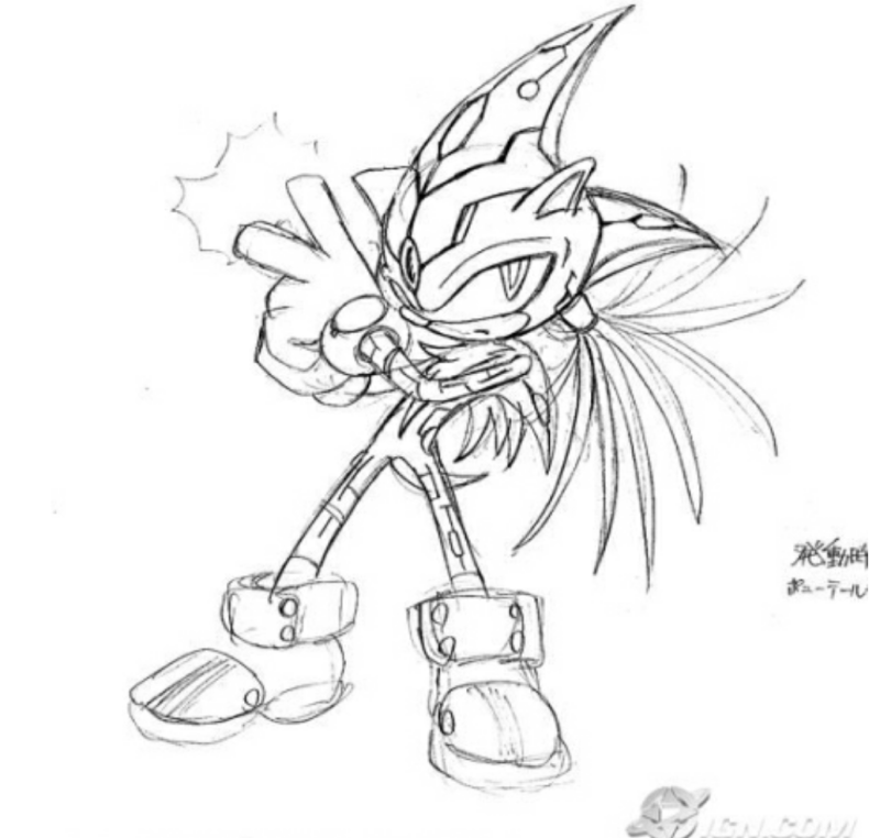 Чертеж метал Соника