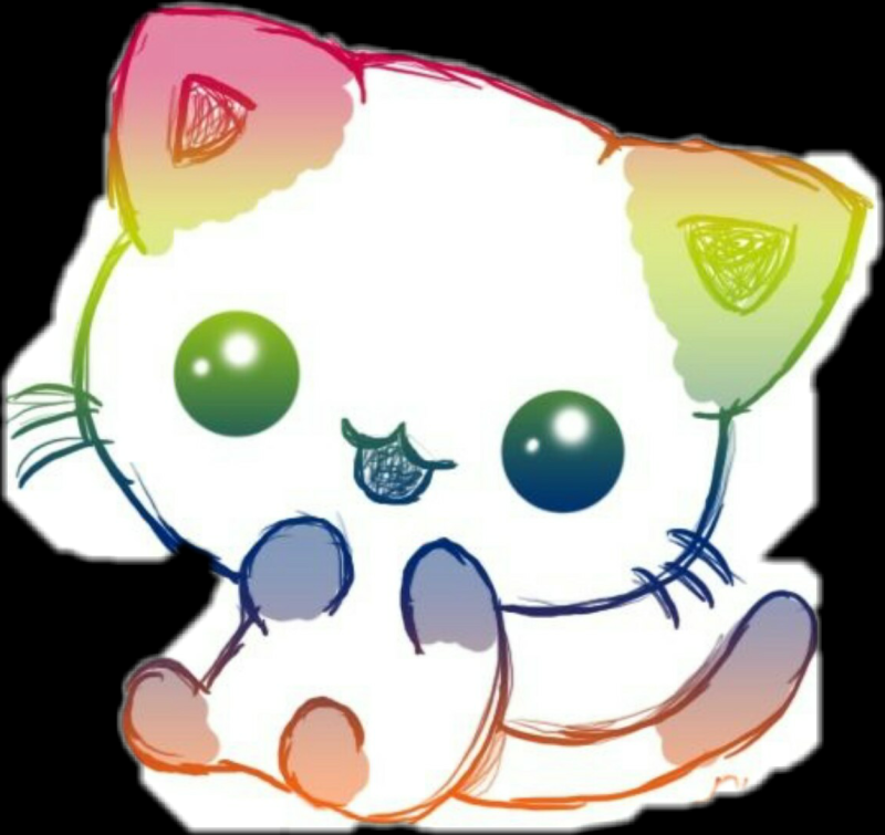 Милый котенок рисунок для срисовки