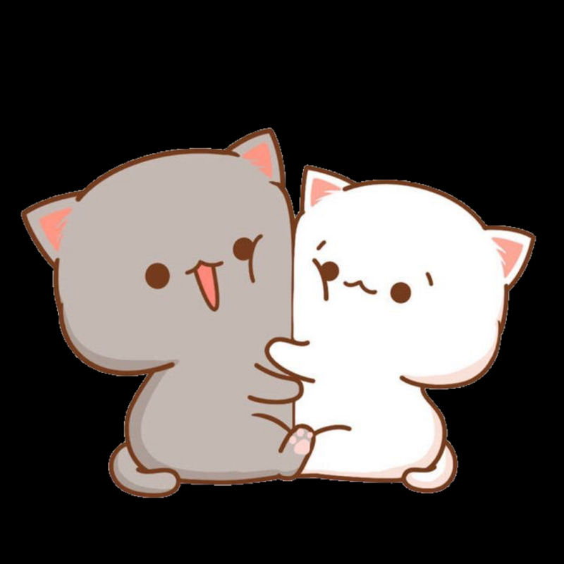 Два котика рисунок легкий