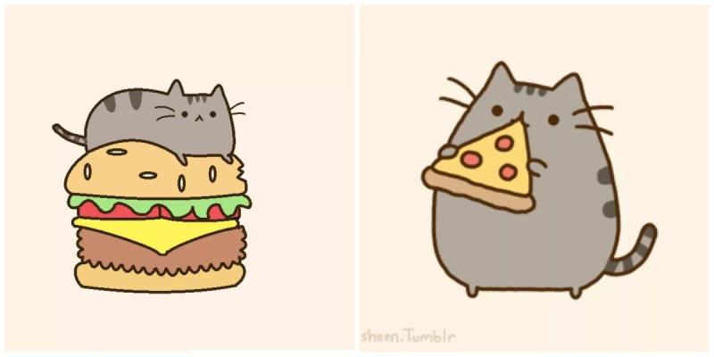 Милый котик арт