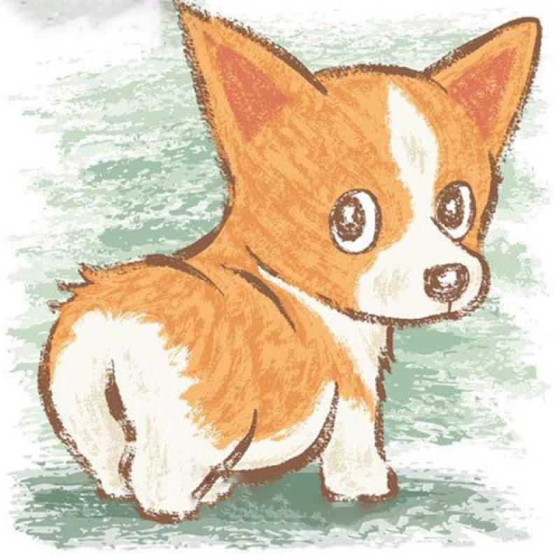 Рисунок корги легкий
