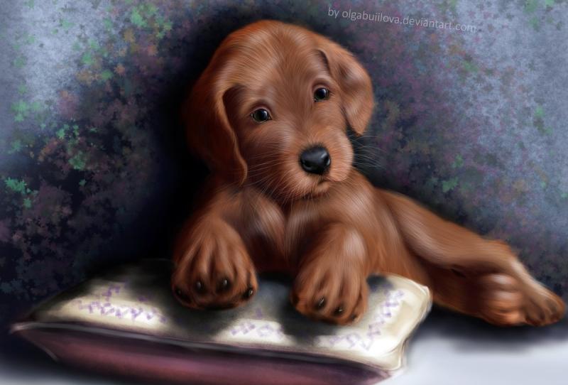 Арт маленького щенка