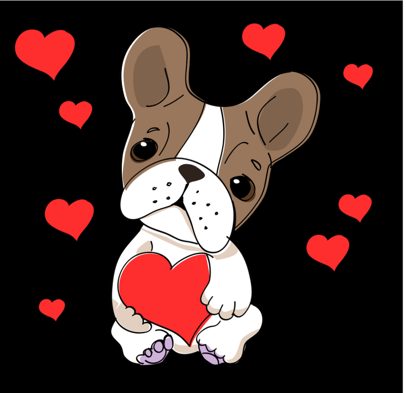 Собачка с сердечком