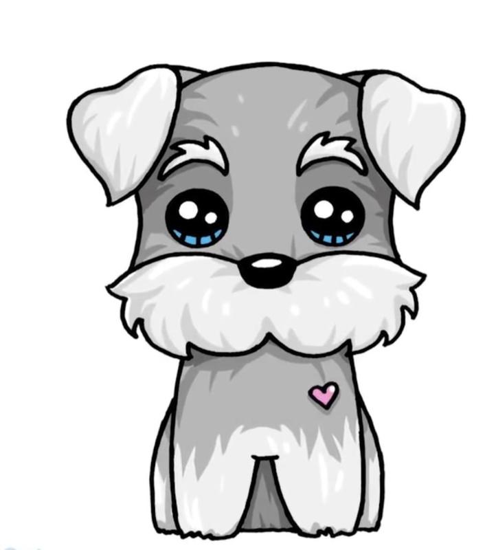 Рисунок собаки для срисовки легкие
