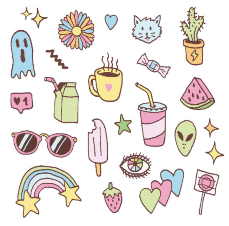 Стикеры для срисовки легкие