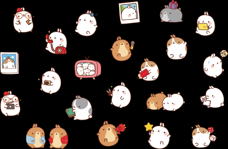 Стикеры Моланг милые