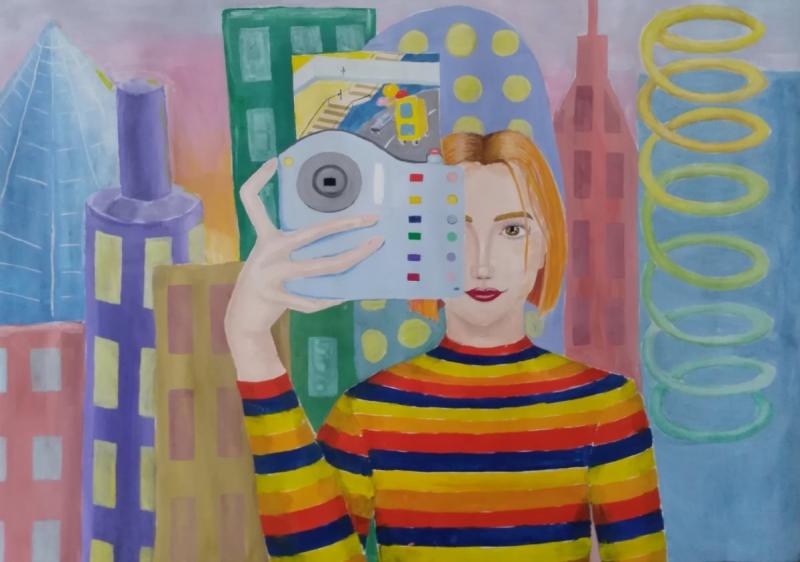 Город будущего рисунок