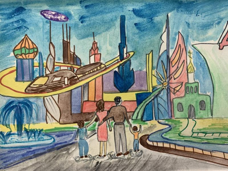 Эскиз города будущего