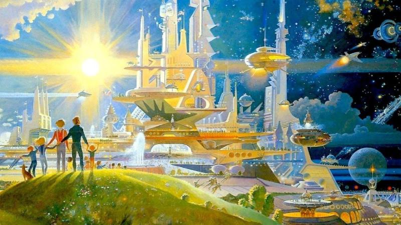 Город будущего рисунок