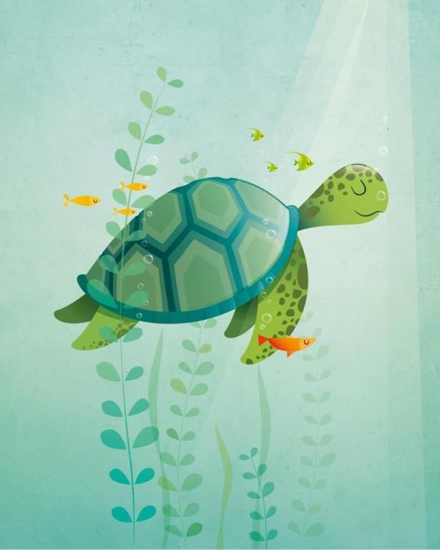Черепаха в паинте